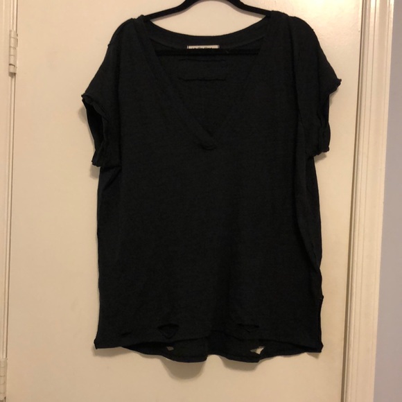 We The Free Distressed V-Neck T-Shirt - Picture 1 of 7